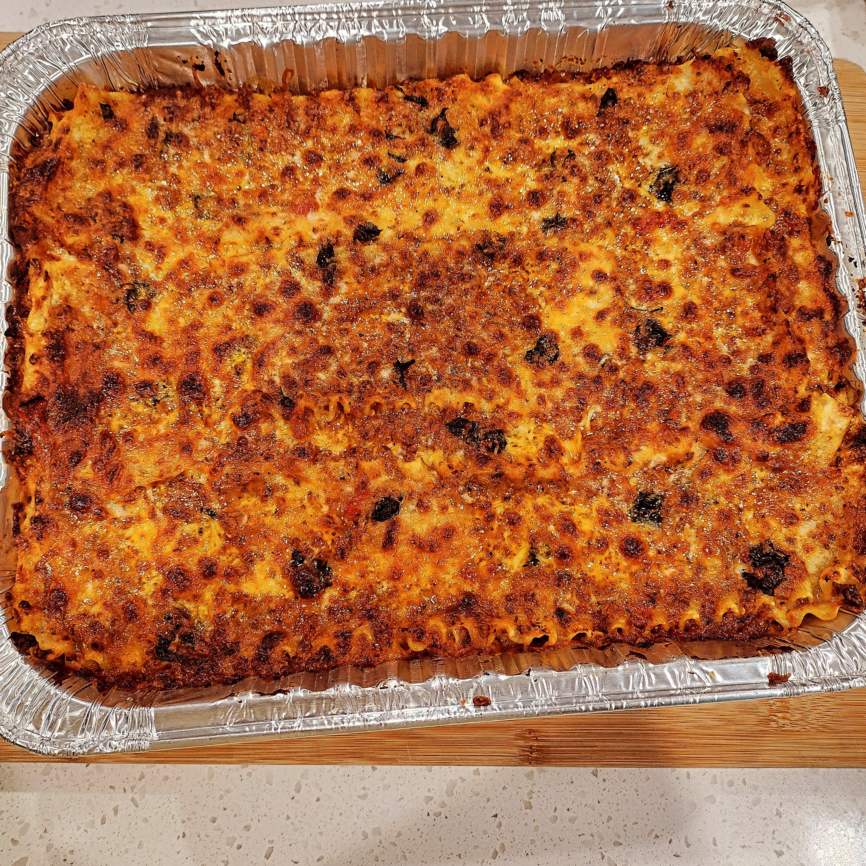 Homestyle baked lasagna